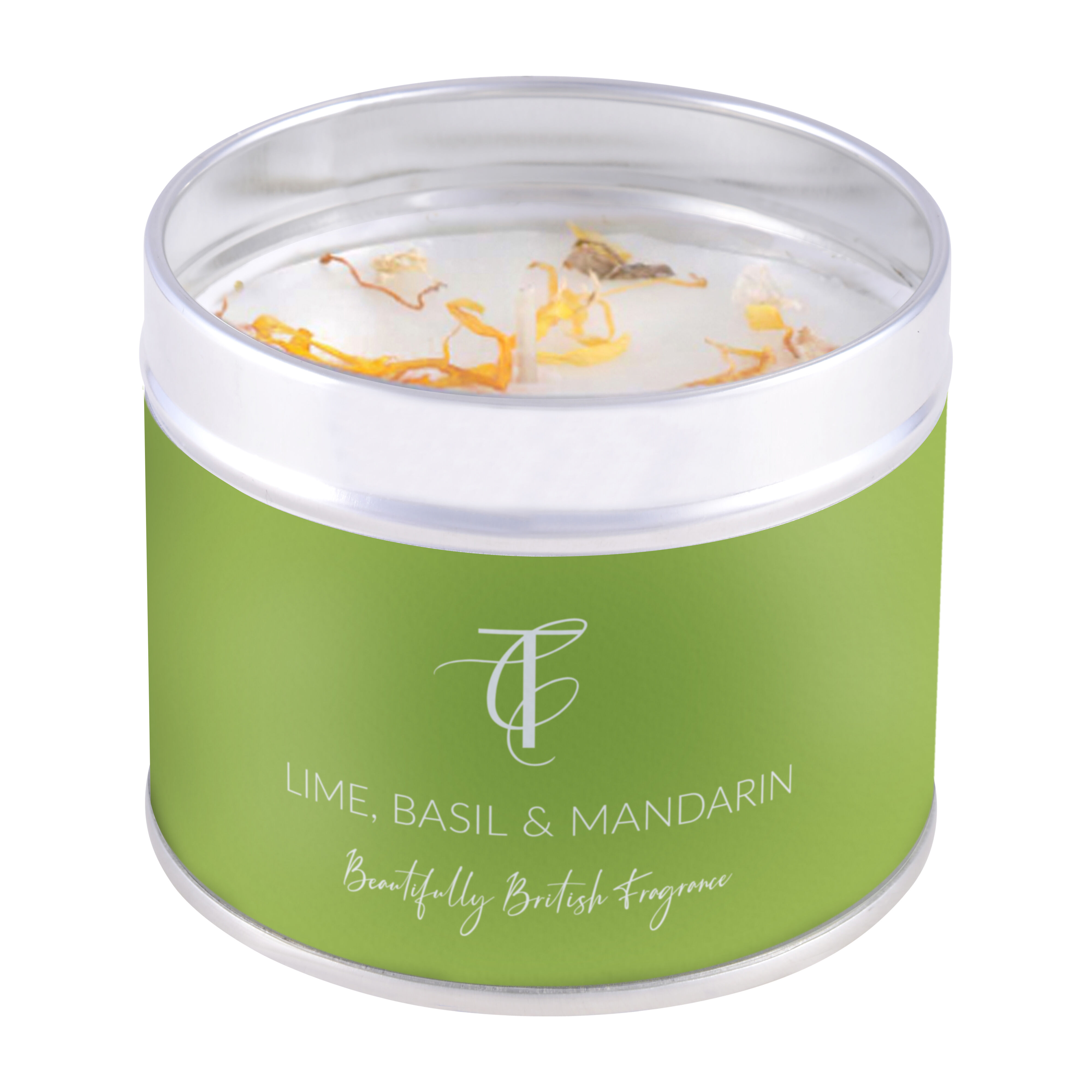 NEW PASTELS-Lime, Basil & Mandarin Tin Candle