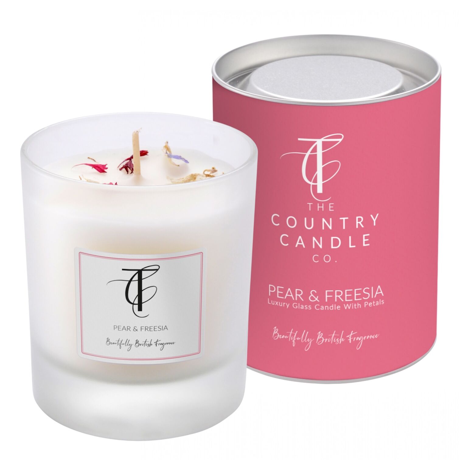 NEW PASTELS-Pear & Freesia 30cl Glass Candle