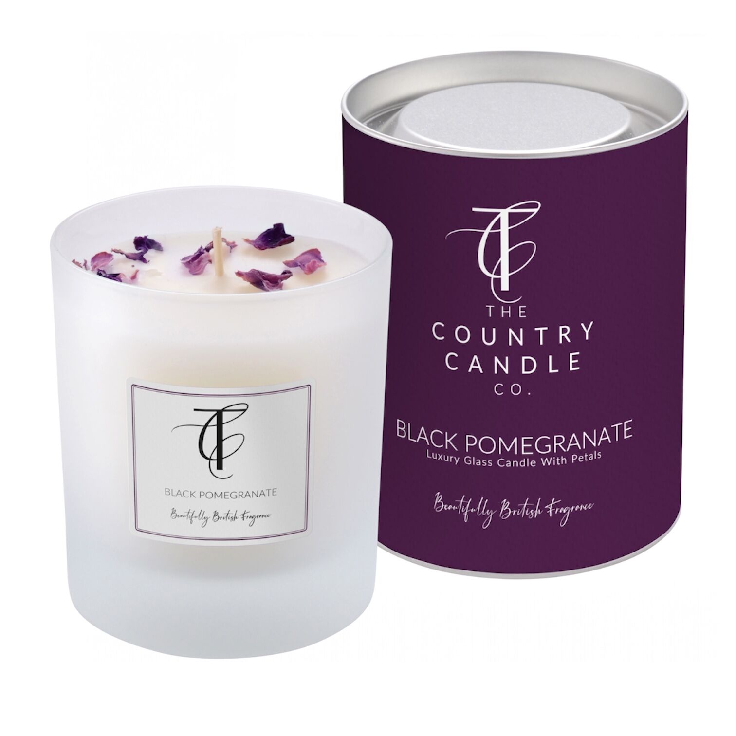 NEW PASTELS-Black Pomegranate 30cl Glass Candle