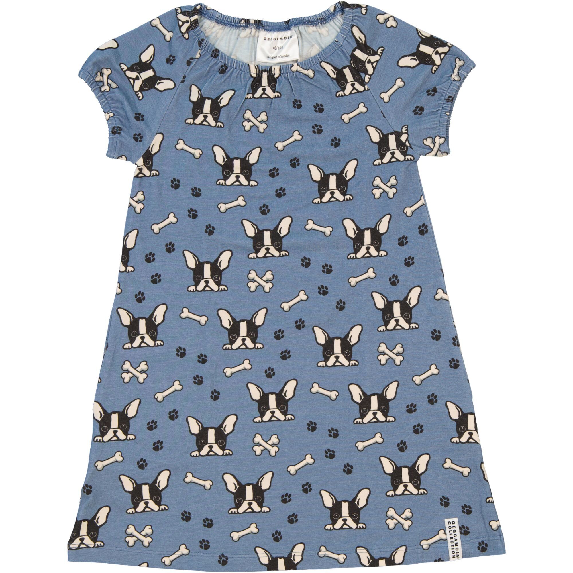 Nightgown Bamboo Bulldog Blue