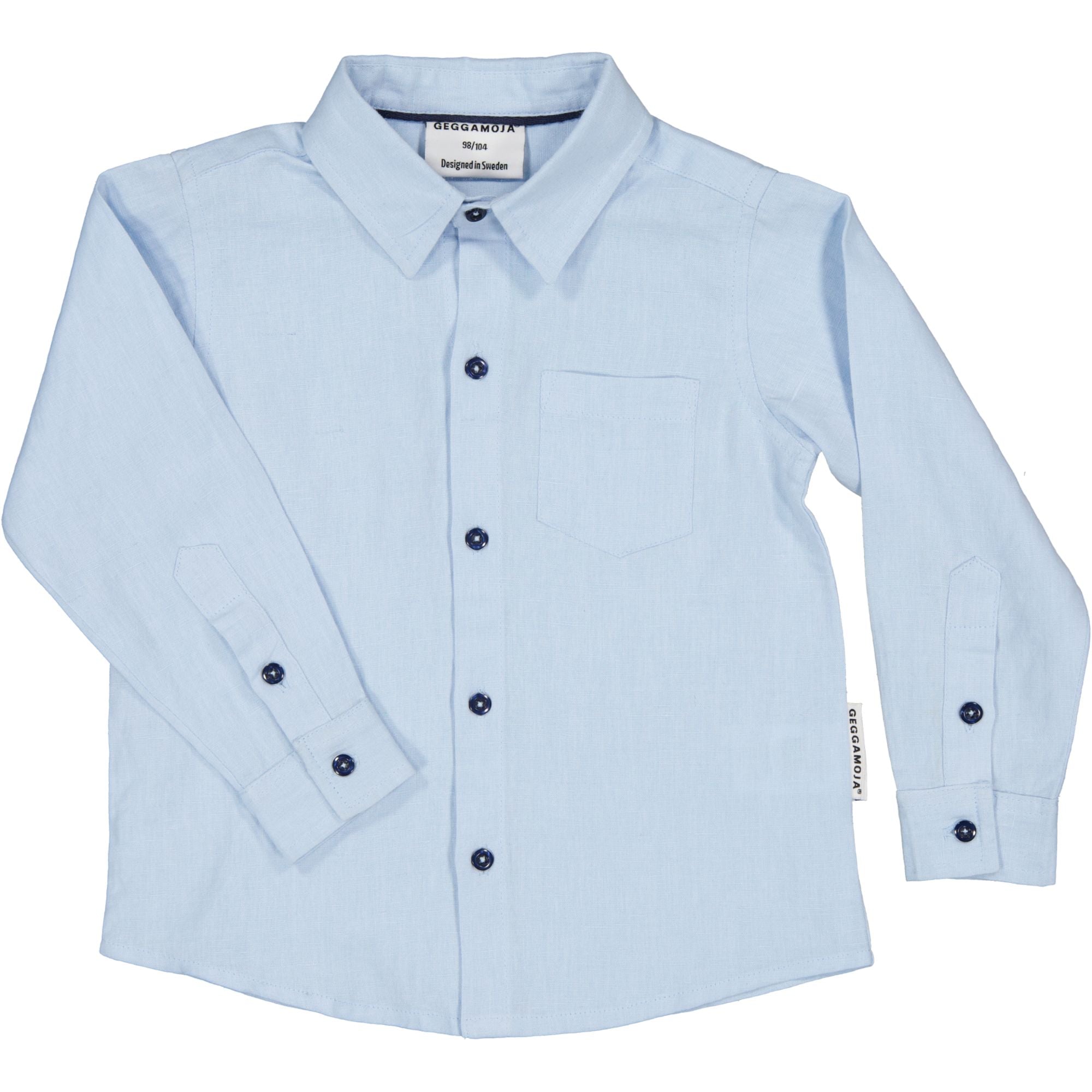 Linen shirt long sleeve Light blue