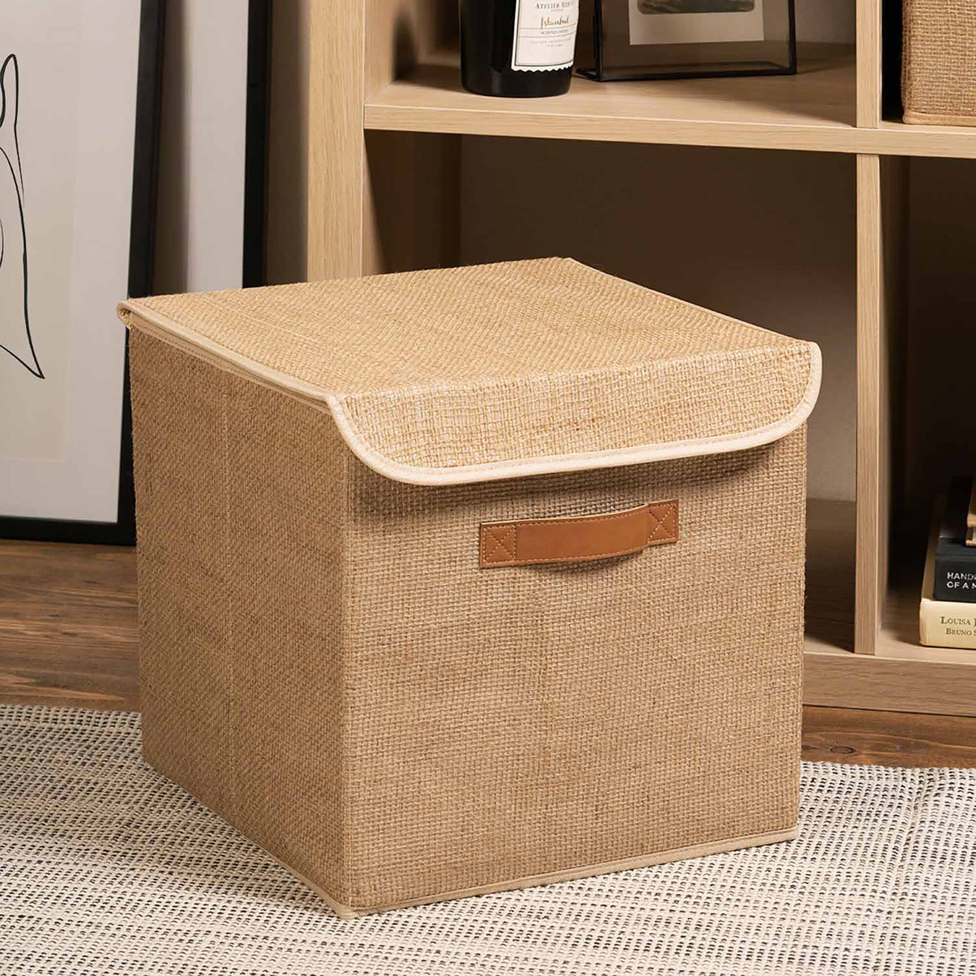 BOÎTE DE RANGEMENT EN JUTE AVEC COUVERCLE