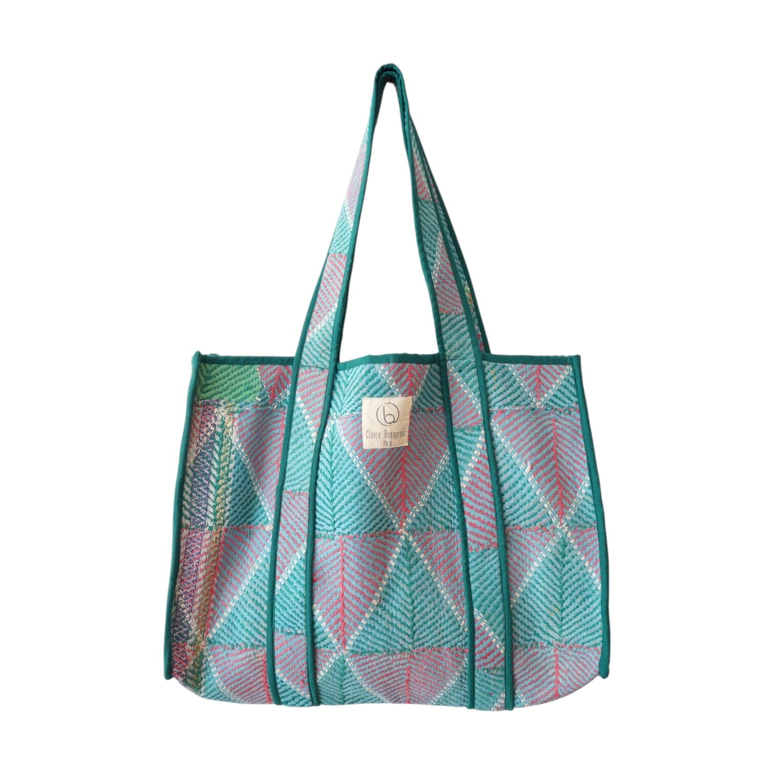 Embroidered kantha tote bag No. 12
