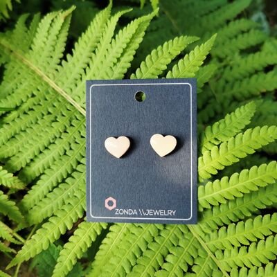 WOOD HEART\\earrings