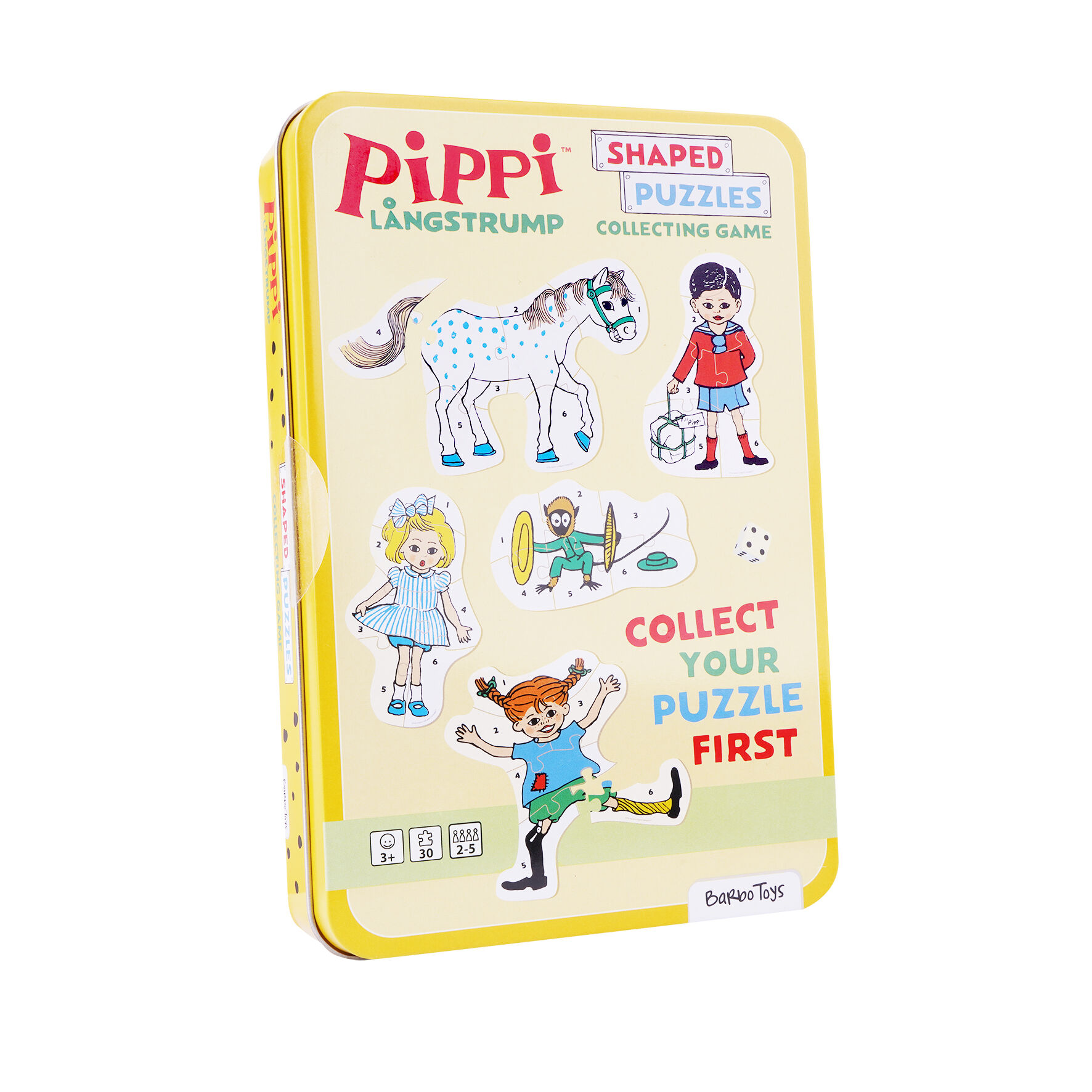 Pippi - Gioco di puzzle in scatola di latta