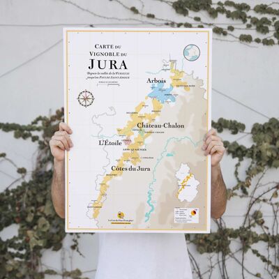 Mapa del vino del Jura - 50x70m