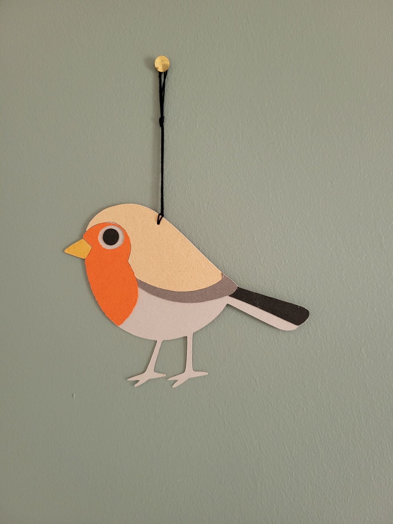 Oiseau en papier recyclé fait main 15cm