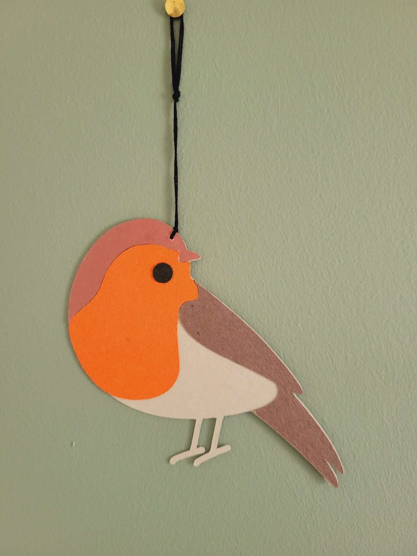 Oiseau en papier recyclé fait main 15cm