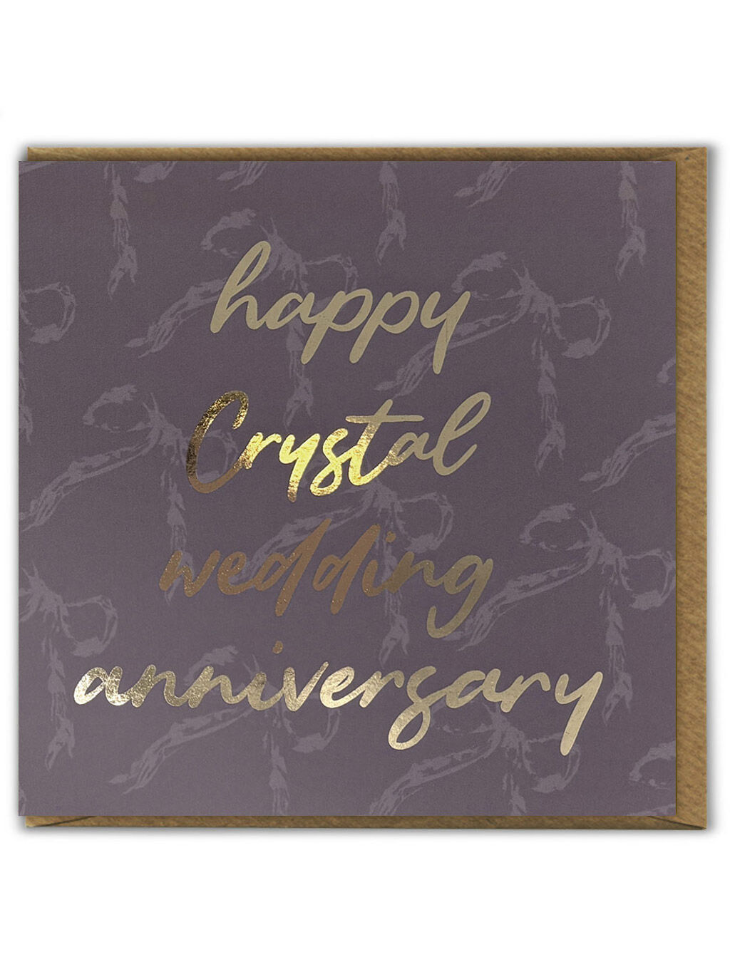 15th Crystal Wedding Anniversary Card by Brainbox Candy