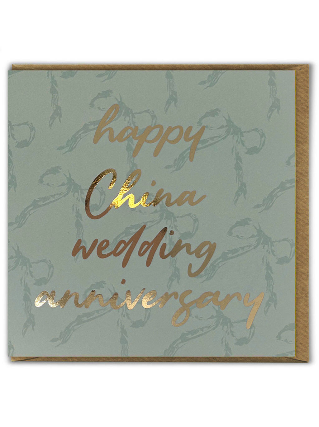 20th China Wedding Anniversary Card by Brainbox Candy