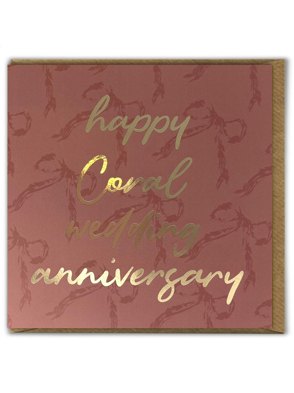35th Coral Wedding Anniversary Card by Brainbox Candy