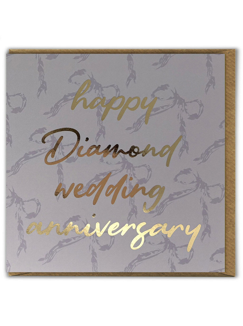 Carte pour le 60e anniversaire de mariage (noces de diamant) par Brainbox Candy