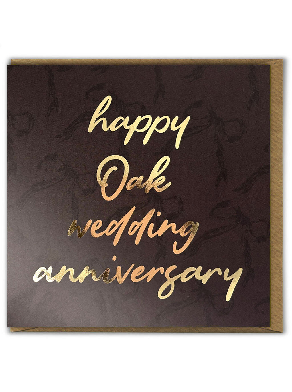 80th Oak Wedding Anniversary Card by Brainbox Candy