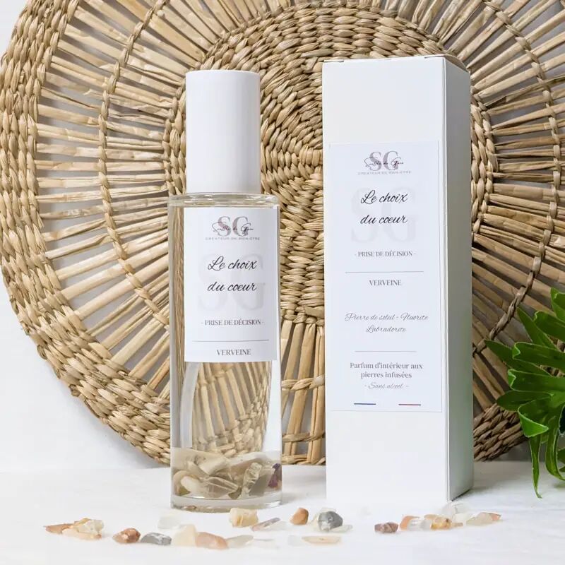 Lithotherapy Spray The Choice of the Heart – Verbena Room Fragrance, Infused Natural Stones