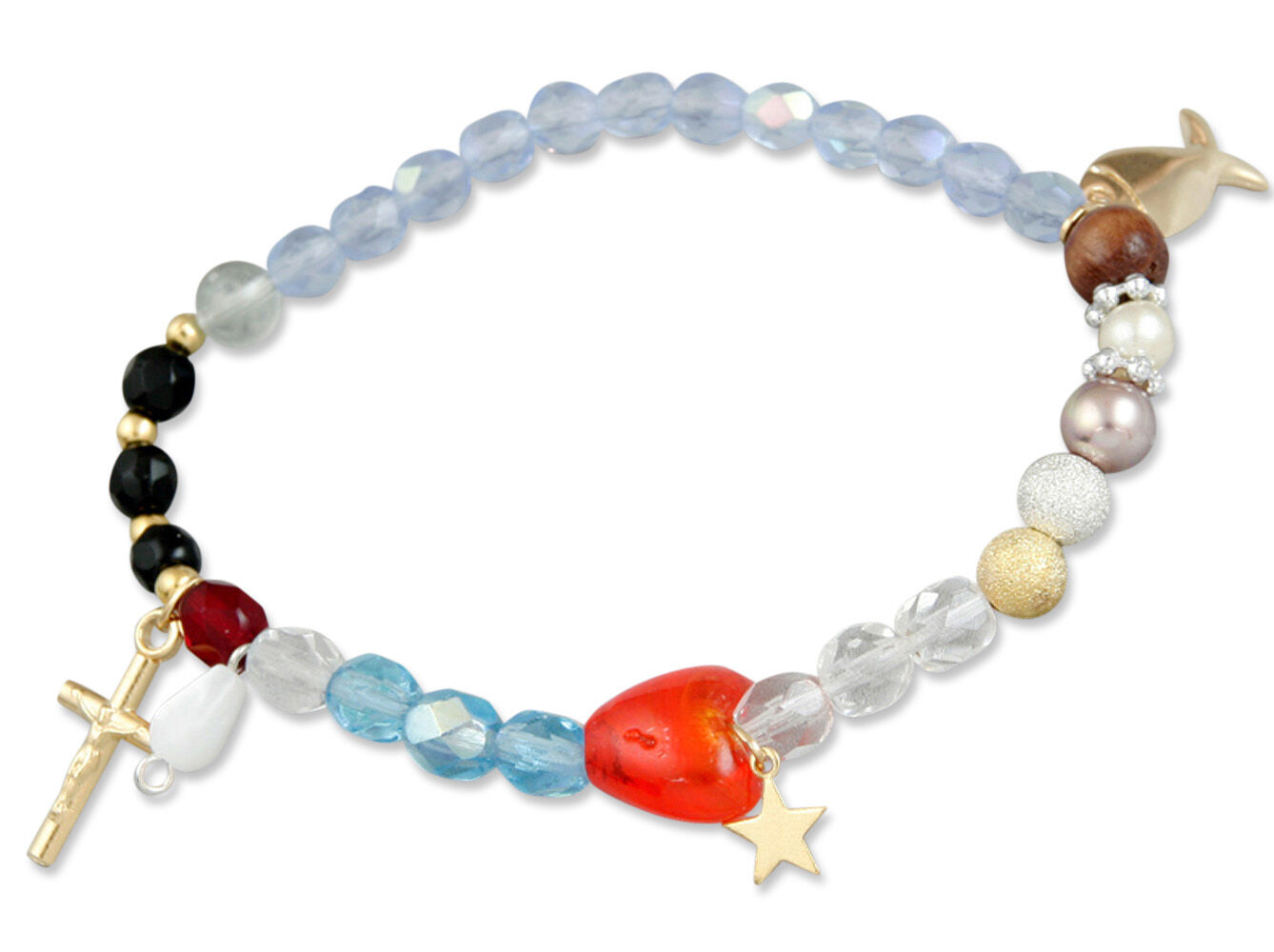 Bracelet Life Jesus Glass Beads