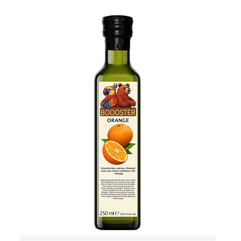 BOOOSTER Orange Infused Oil 250ml Extra Virgin Olive Oil & Olives from Crete