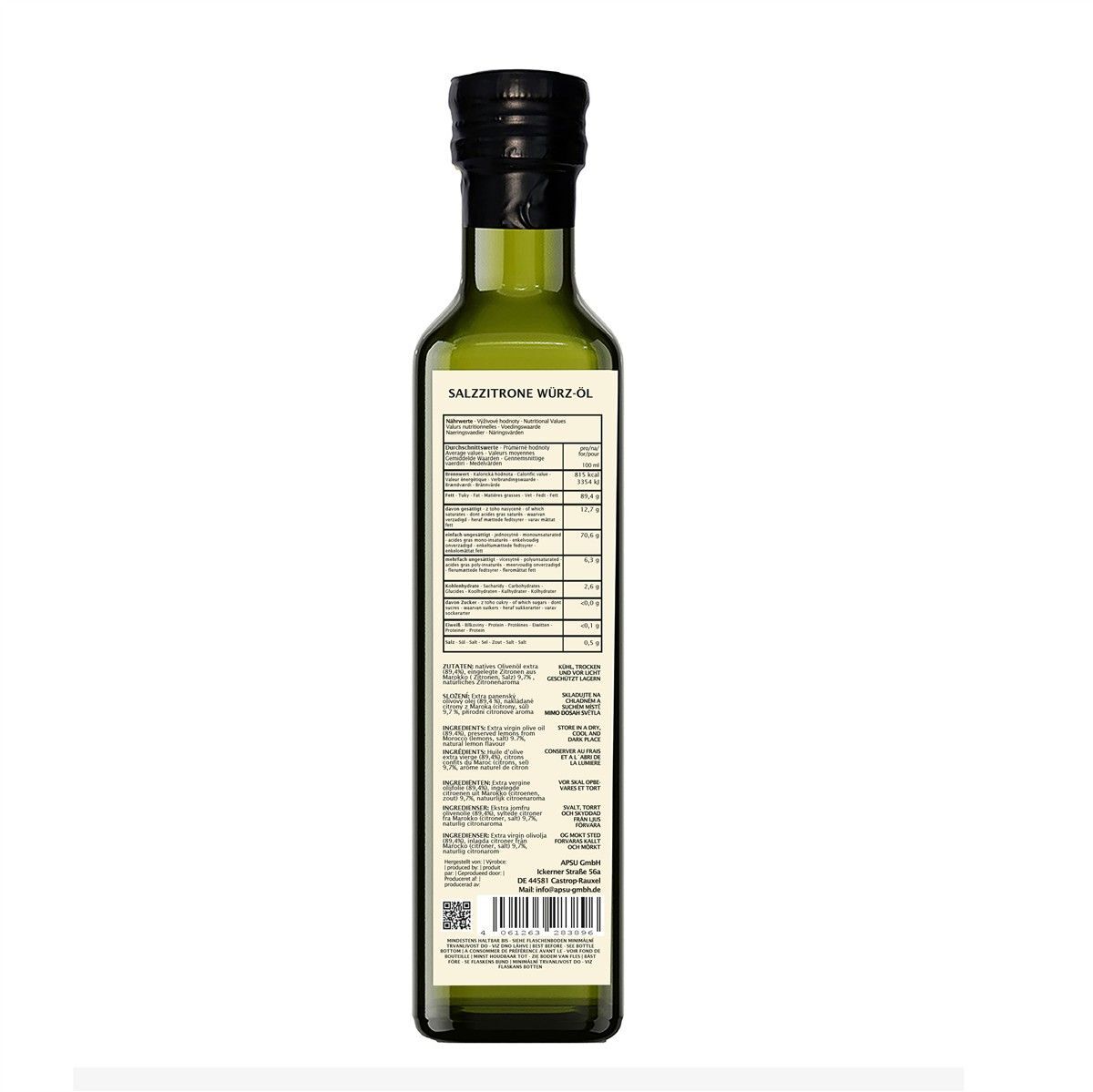 BOOOSTER Salted Lemon Seasoned Oil 250ml Extra Virgin Olive Oil from Morocco