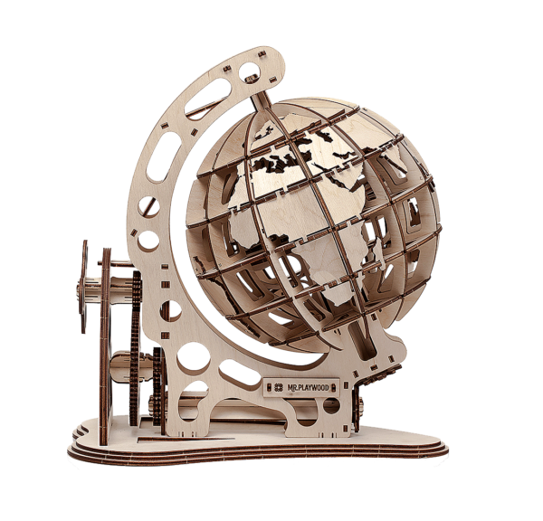 Señor.Playwood, Rompecabezas de madera 3D, Globo terráqueo, 10202, 34,5 x 24 x 37,5 cm
