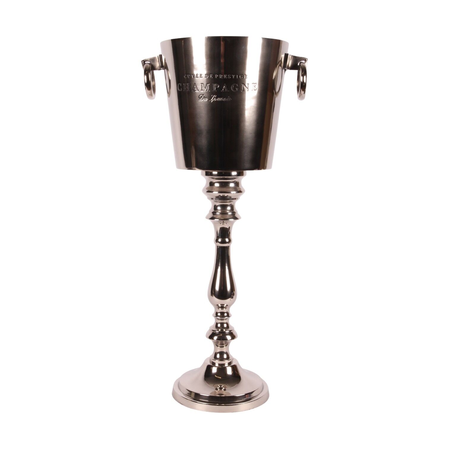 Wine Cooler on Stand 66 cm - Silver - Aluminium