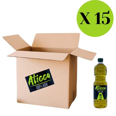Aceite de oliva 100% caja 15 botellas 1 litro.