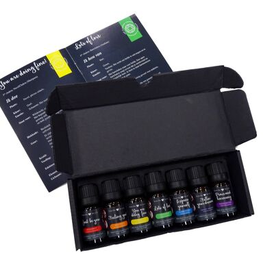100% essential oil set - chakras - incl. booklet and free meditation - 7 pieces