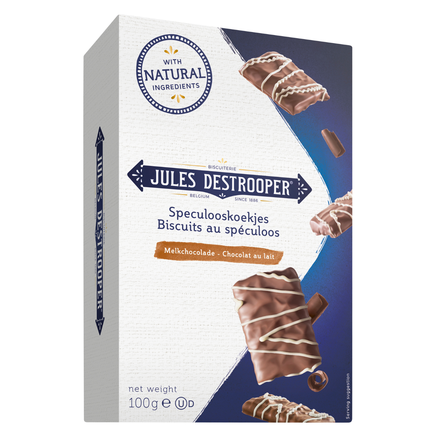 Virtuoso Belgian chocolate biscuit 100g Jules Destrooper