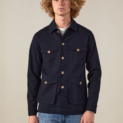 Veste saharienne imperméable marine