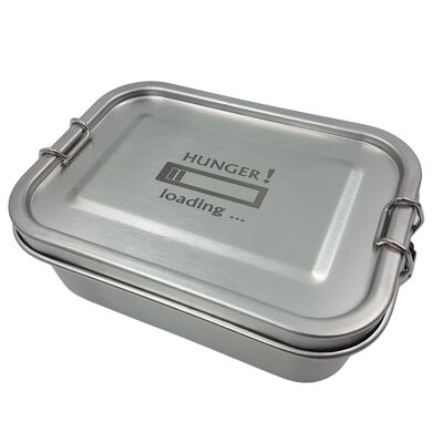 Lunch box "Piet", lunch box, stainless steel, sealed, 800ml, motif loading battery