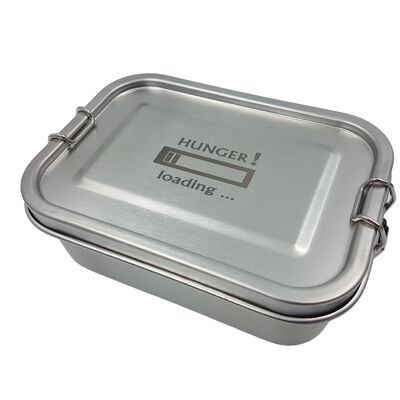 Lunch box "Piet", lunch box, stainless steel, sealed, 800ml, motif loading battery