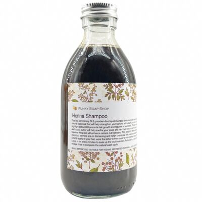 Flüssiges Henna-Shampoo, Glasflasche 250ml