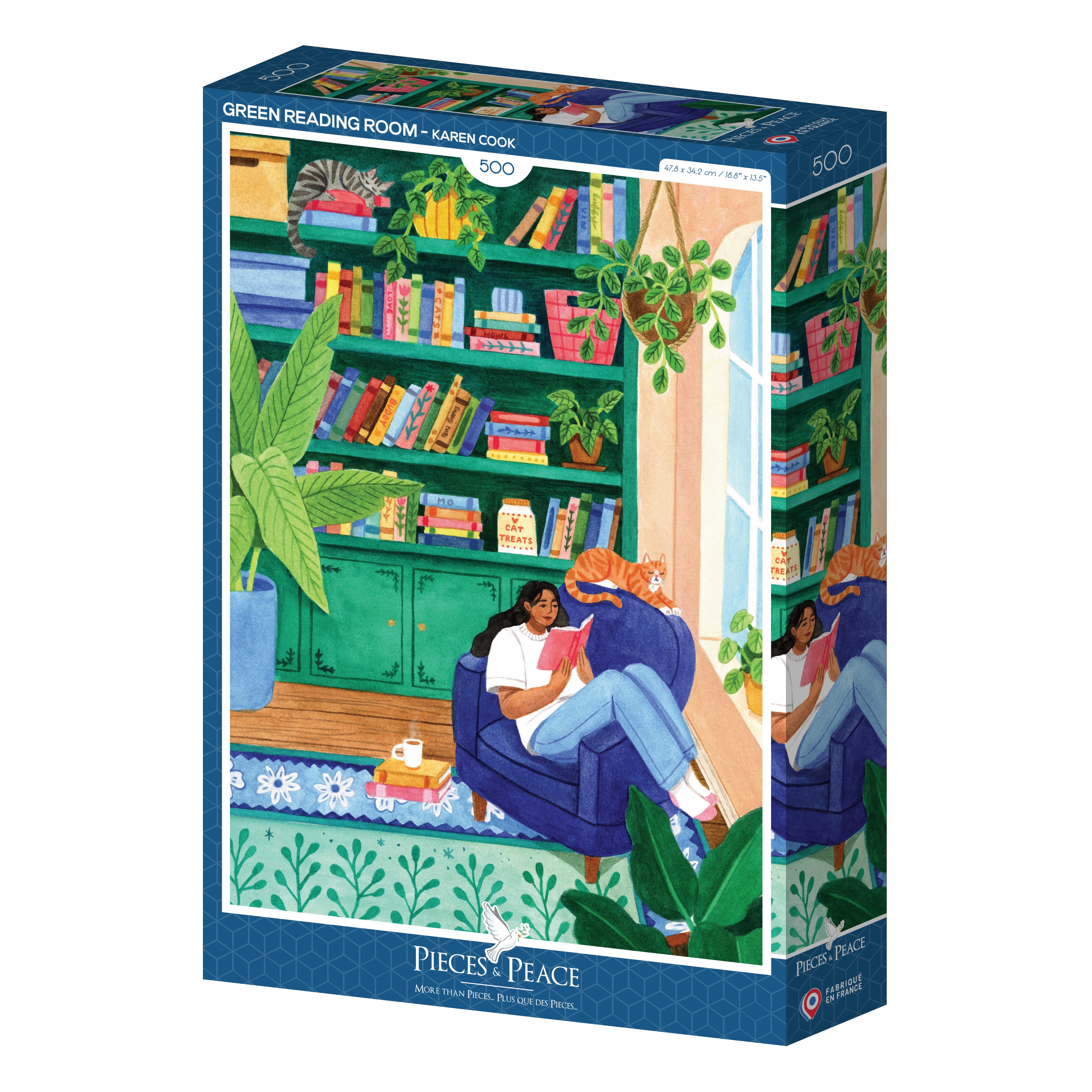 500-piece puzzle - Green Reading Corner