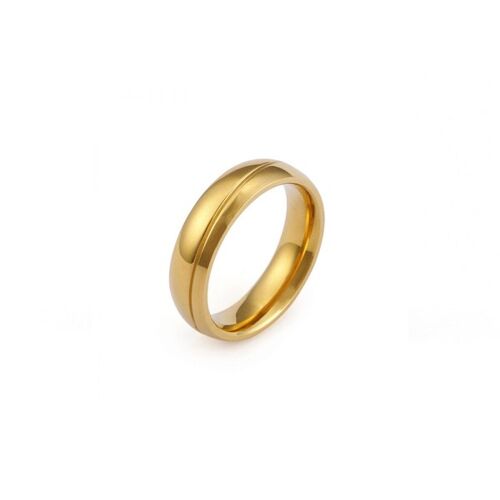 Stainless steel ring Ava | Gold plated | Dames ring | Heren ring
