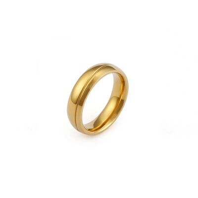 Stainless steel ring Ava | Gold plated | Ladies ring | men's ring
