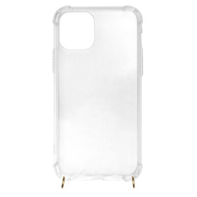 Case transparent with gold rings