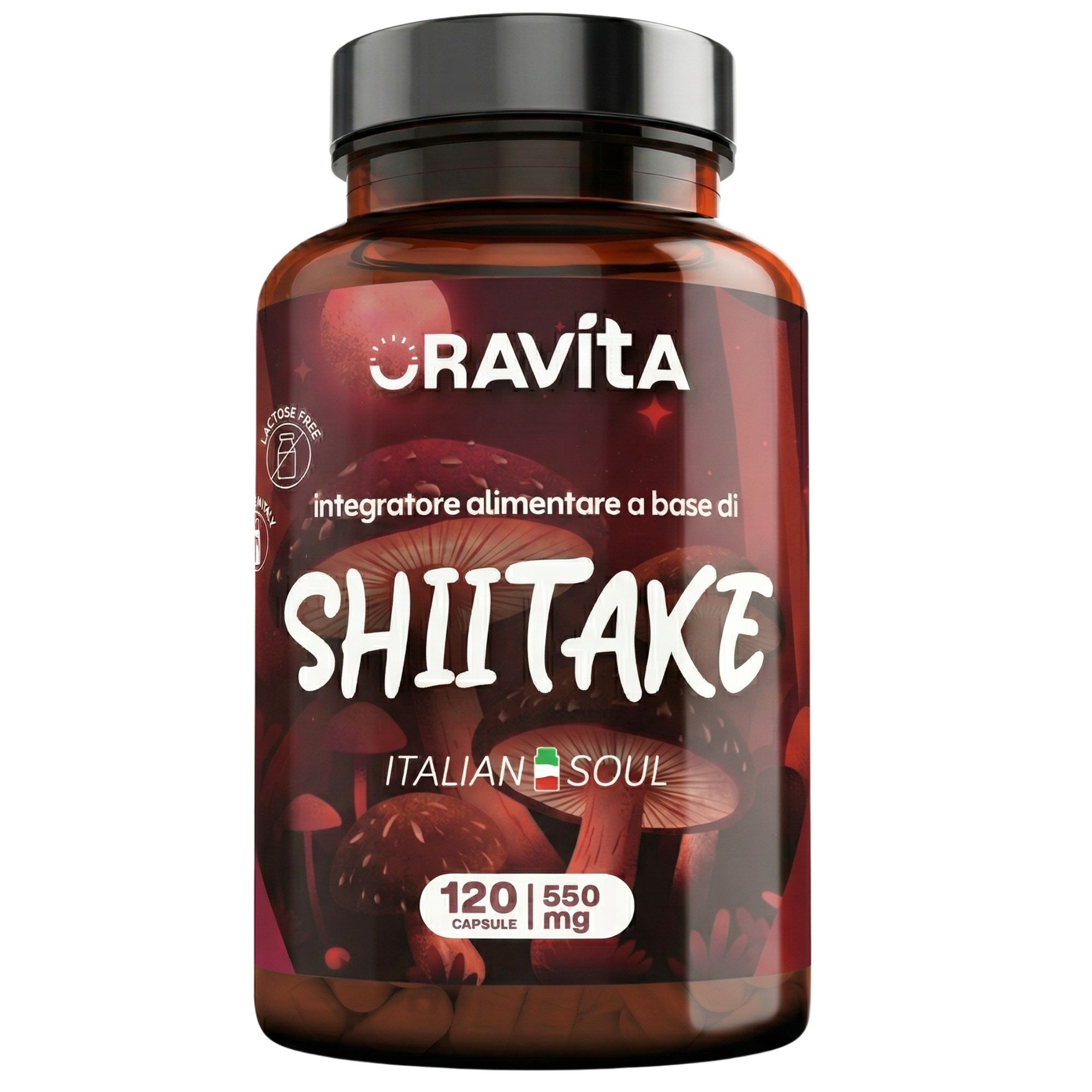 Food Supplement ORAVITA SHIITAKE Medicinal Mushrooms 120 Capsules