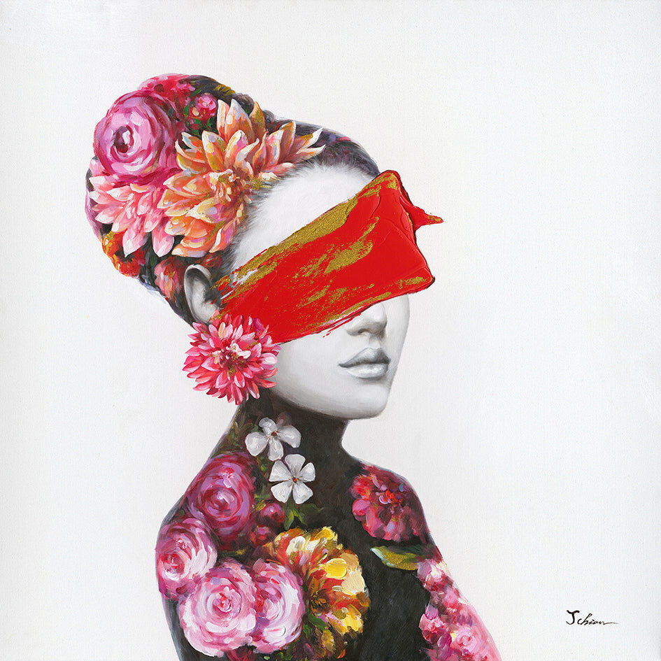 Wall Painting - 'Floral Woman'