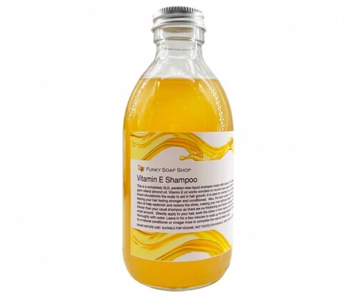 Vitamin E Liquid Shampoo, Glass Bottle of 250ml
