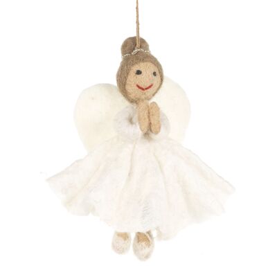 Handmade Felt Fair trade Christmss Angel Hanging Tree Decoration