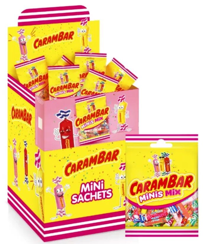 Box of 30 mini Carambar mix sachets 35g