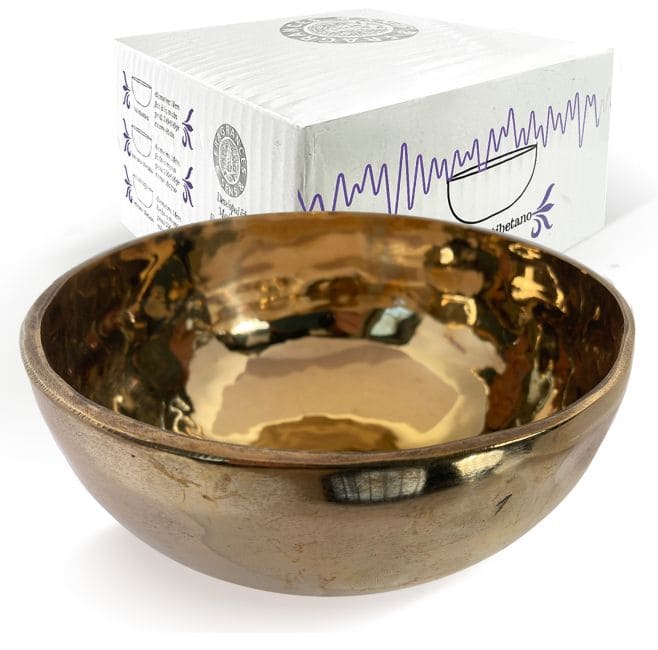Golden Tibetan Singing Bowl without Mallet 14cm