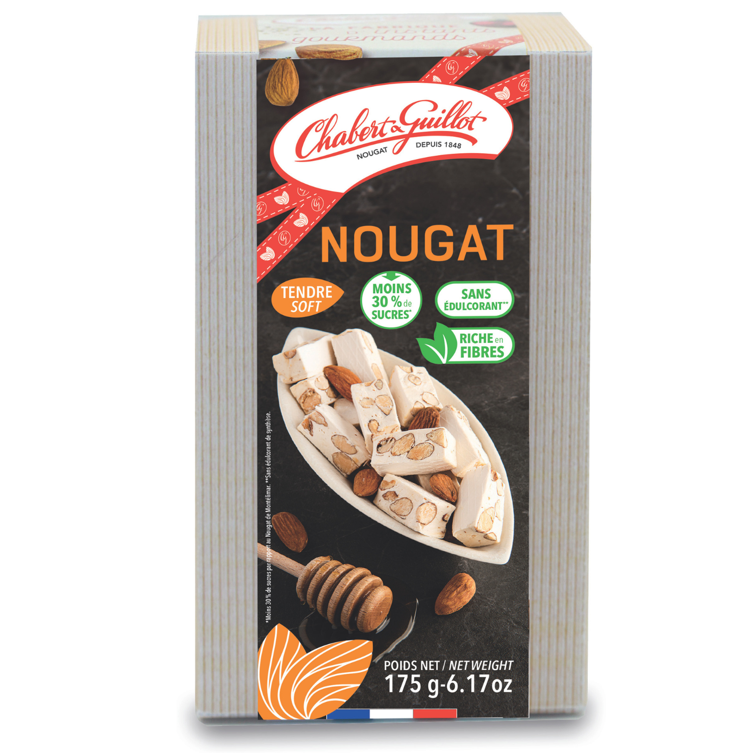 Nougat -30% less sugar - 175g box Chabert & Guillot