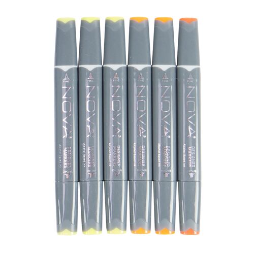 Sketch Markers - 6pcs - Yellows/ Oranges