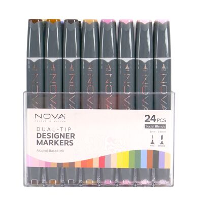 Sketch Markers - 24pcs - Social Blends