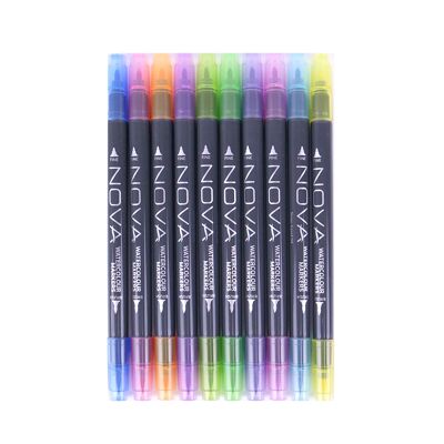 Dual Tip Watercolour Markers - Rainbow - 10pk