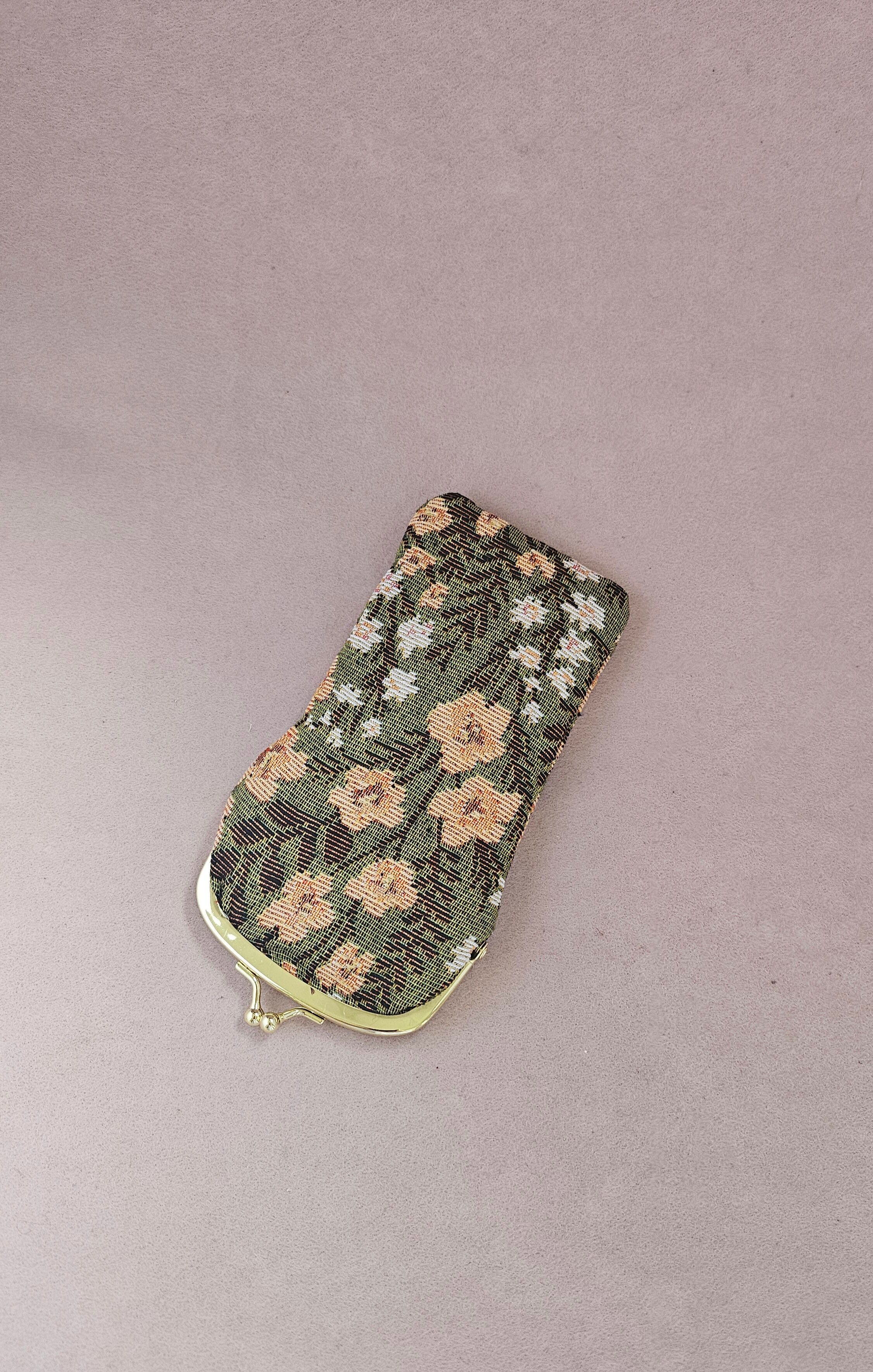 etui lunette tissu jacquard