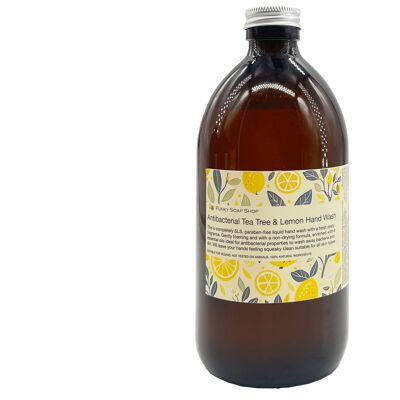 Extra Cleaning Lemon And Tea Tree Hygiene Liquid Hand Wash, Glass Bottle Of 500ml