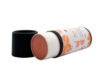 Baume à lèvres végétalien teinté Peach Pop, Tube en carton biodégradable, 15g 2