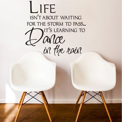 Wallsticker - Life isn't about waiting for