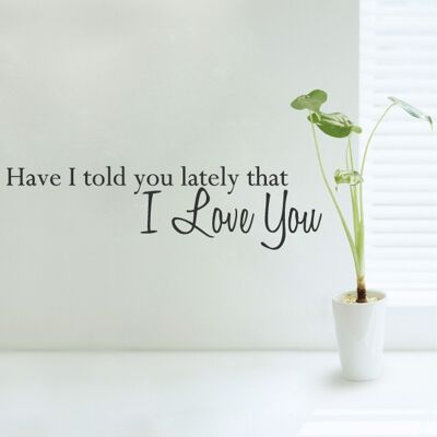 Wallsticker-Have i told you..
