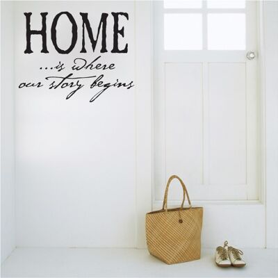 Wallsticker - Home is where our story begins